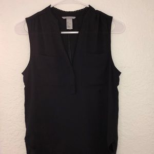 Black Sleveless Blouse